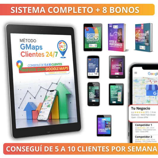Método GMaps Clientes 24/7 + 8 BONOS | Conseguí de 5 a 10 clientes por semana